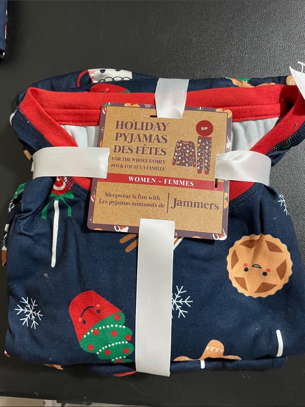 Nwt’s Navy Holiday Pajama Set with Festive Print